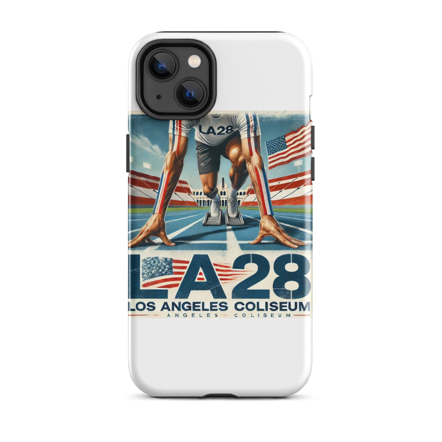 Surrealistic LA28 Track Start Watercolor Art iPhone Case