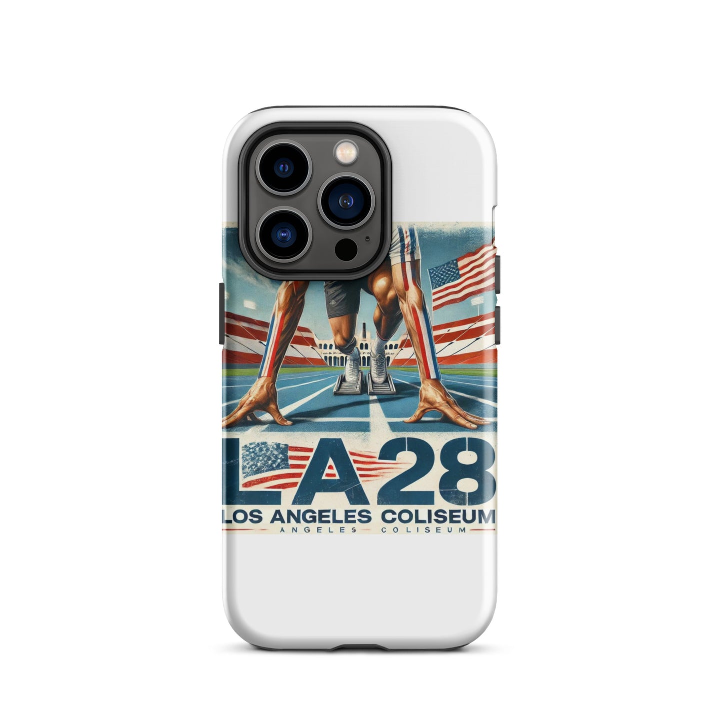 Surrealistic LA28 Track Start Watercolor Art iPhone Case