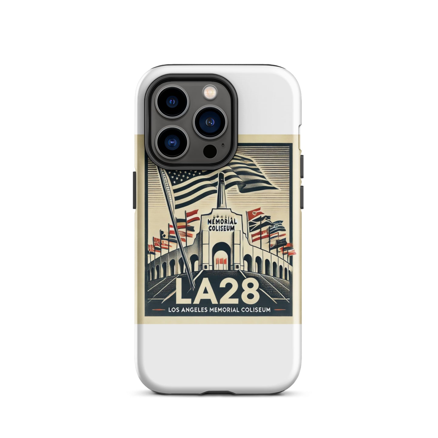 Patriotic LA28 Watercolor lithography-style iPhone Case