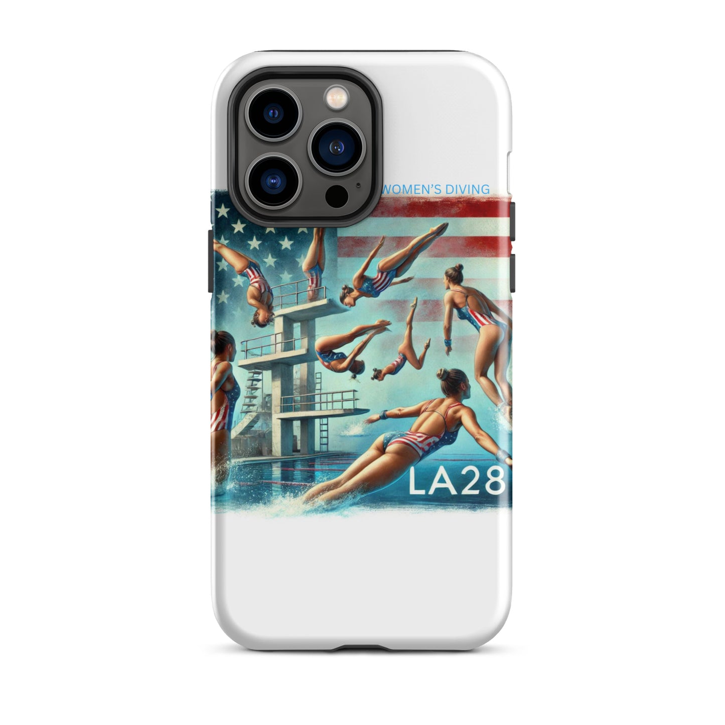 LA28 - Vibrant LA28 Women's Diving Event at SoFi Stadium iPhone Case