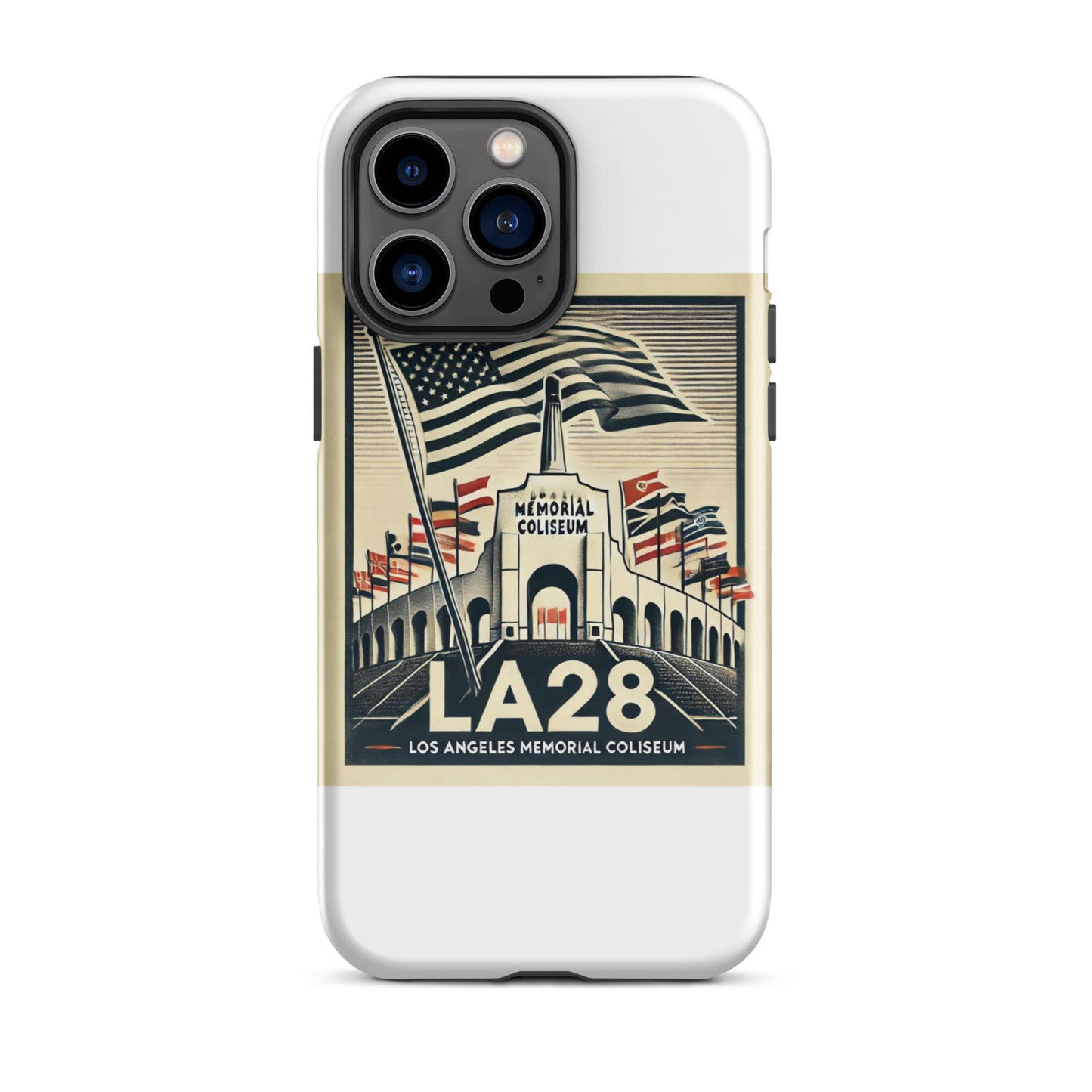 Patriotic LA28 Watercolor lithography-style iPhone Case