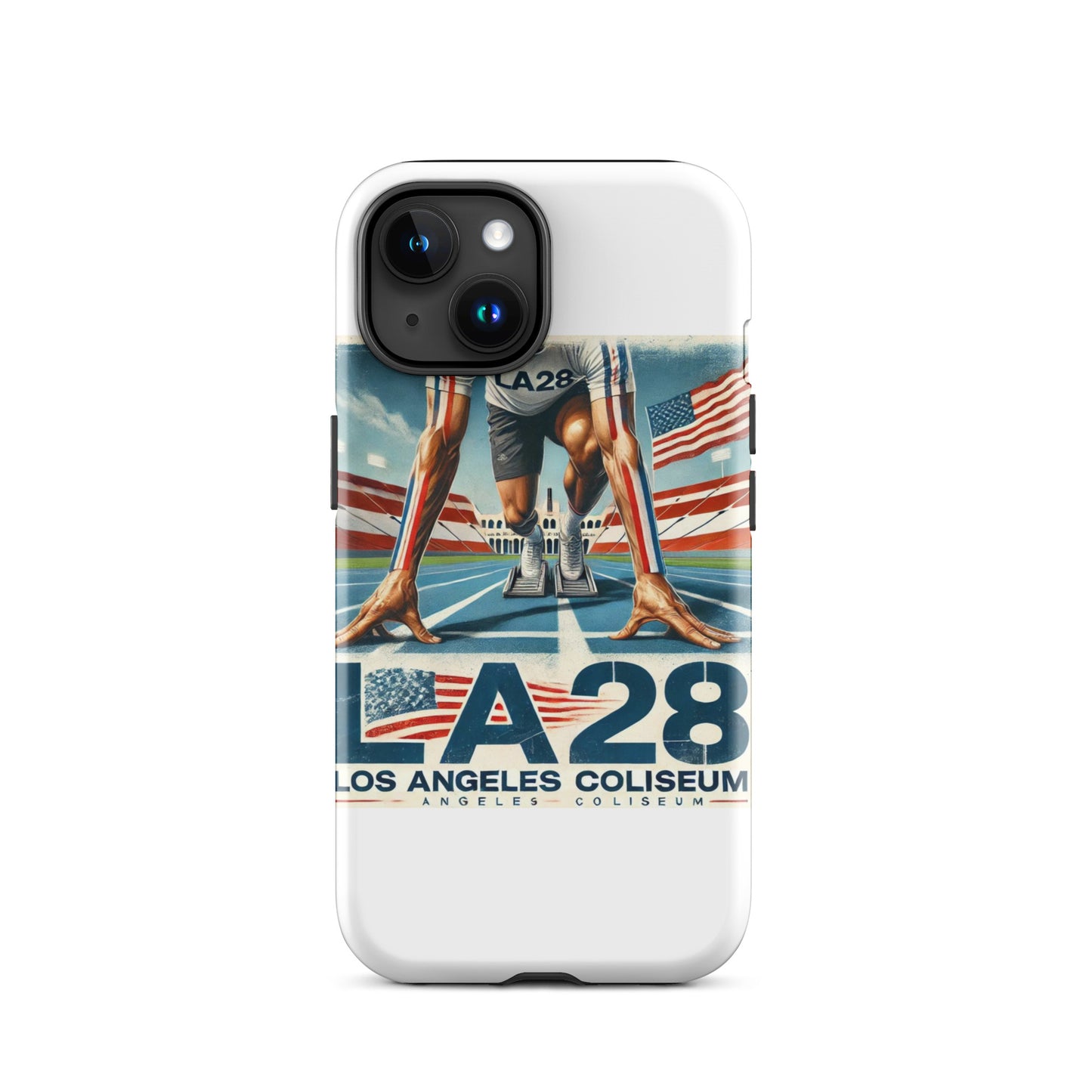 Surrealistic LA28 Track Start Watercolor Art iPhone Case