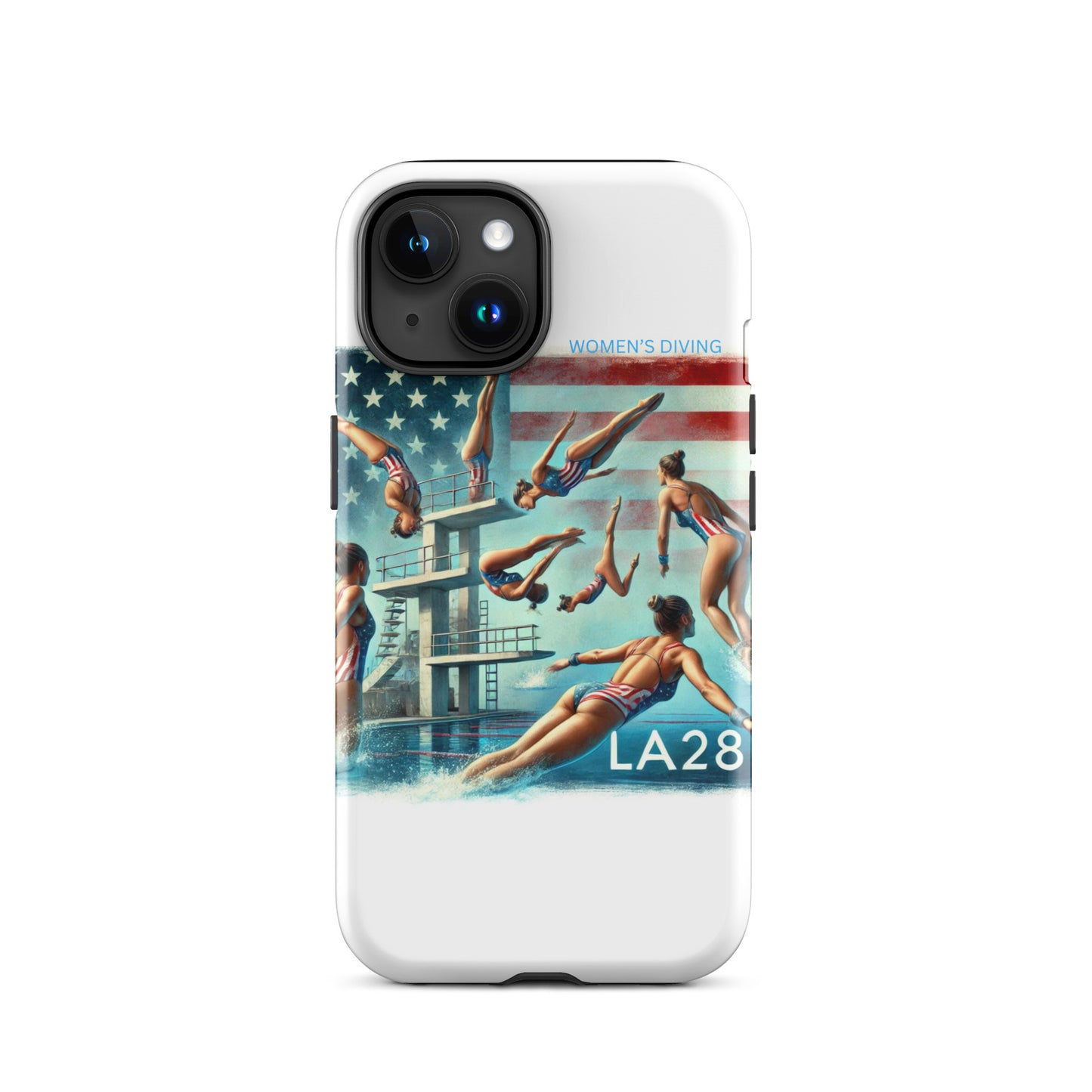 LA28 - Vibrant LA28 Women's Diving Event at SoFi Stadium iPhone Case