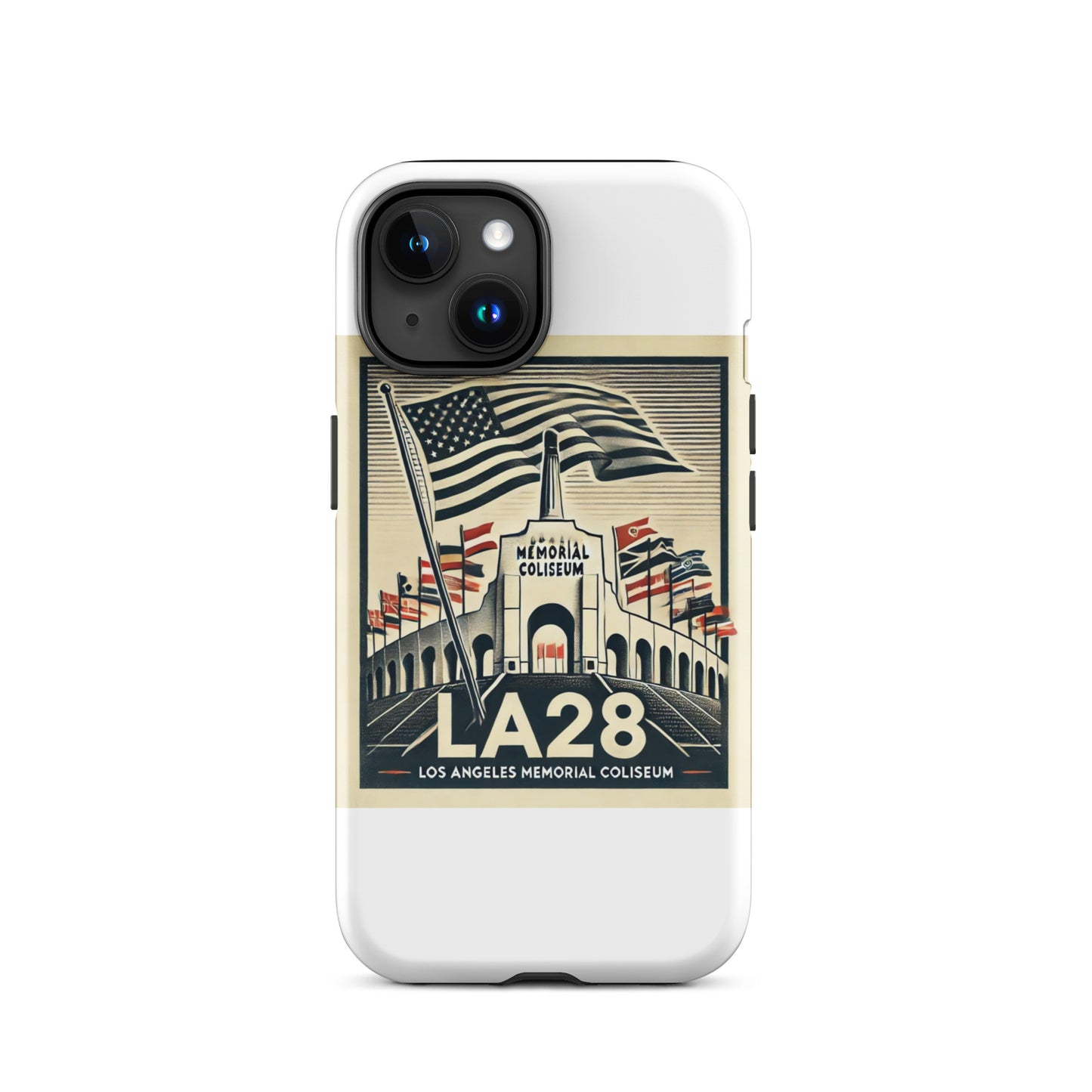 Patriotic LA28 Watercolor lithography-style iPhone Case