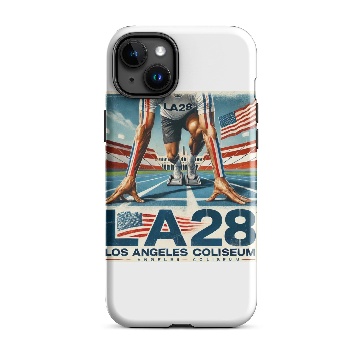 Surrealistic LA28 Track Start Watercolor Art iPhone Case