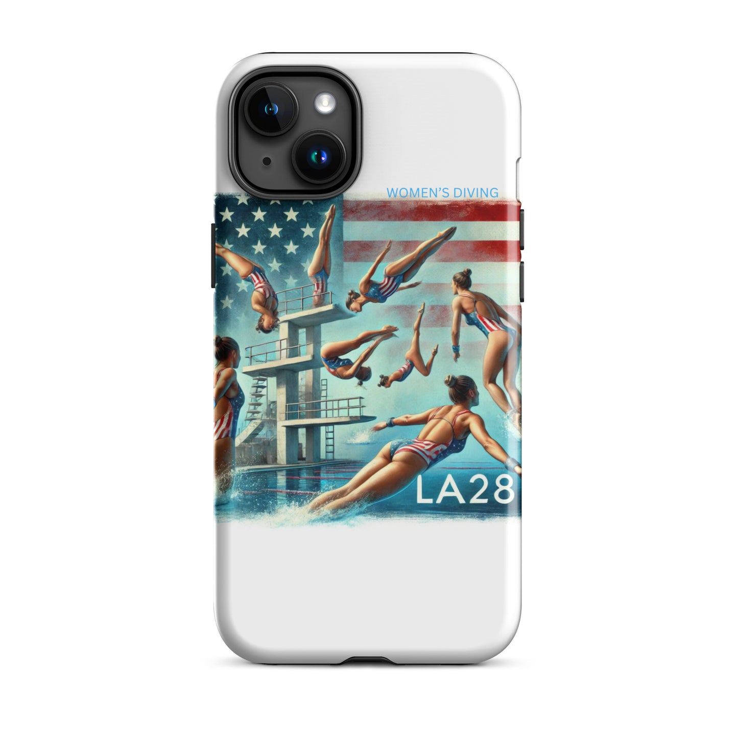 LA28 - Vibrant LA28 Women's Diving Event at SoFi Stadium iPhone Case
