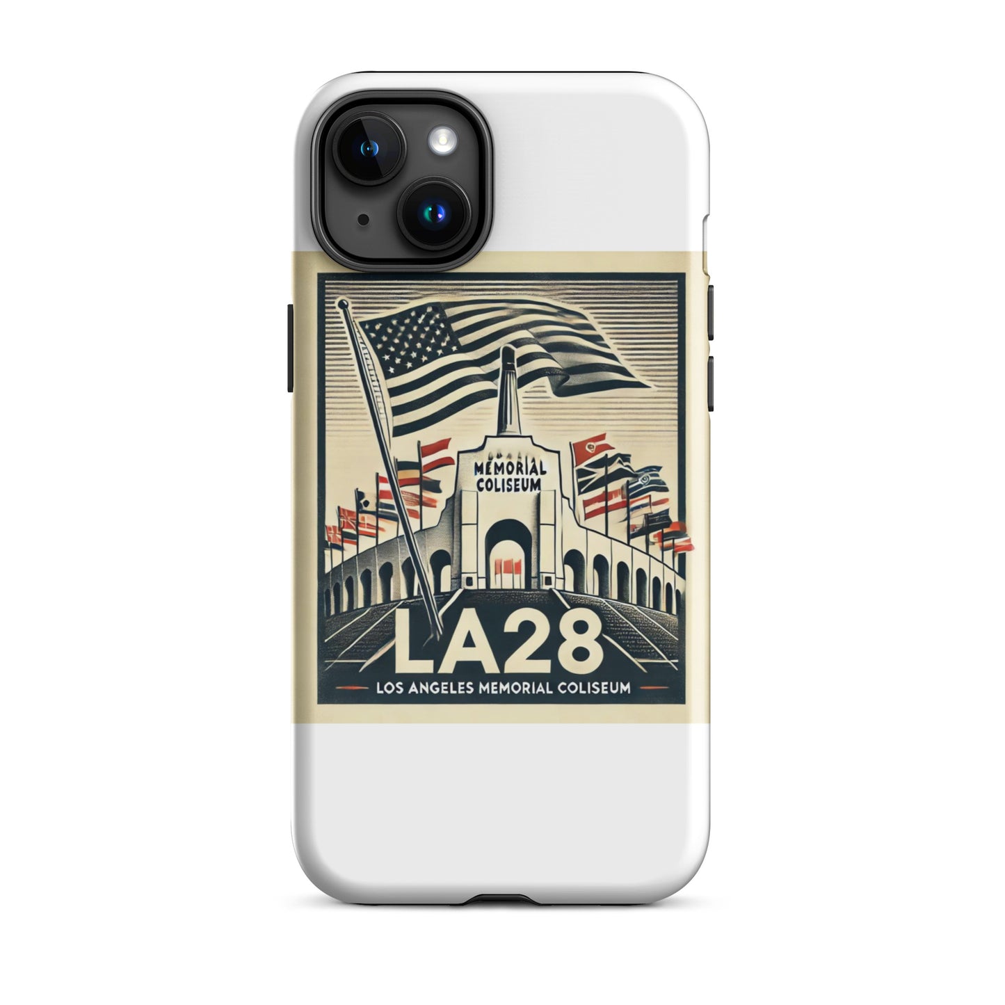 Patriotic LA28 Watercolor lithography-style iPhone Case