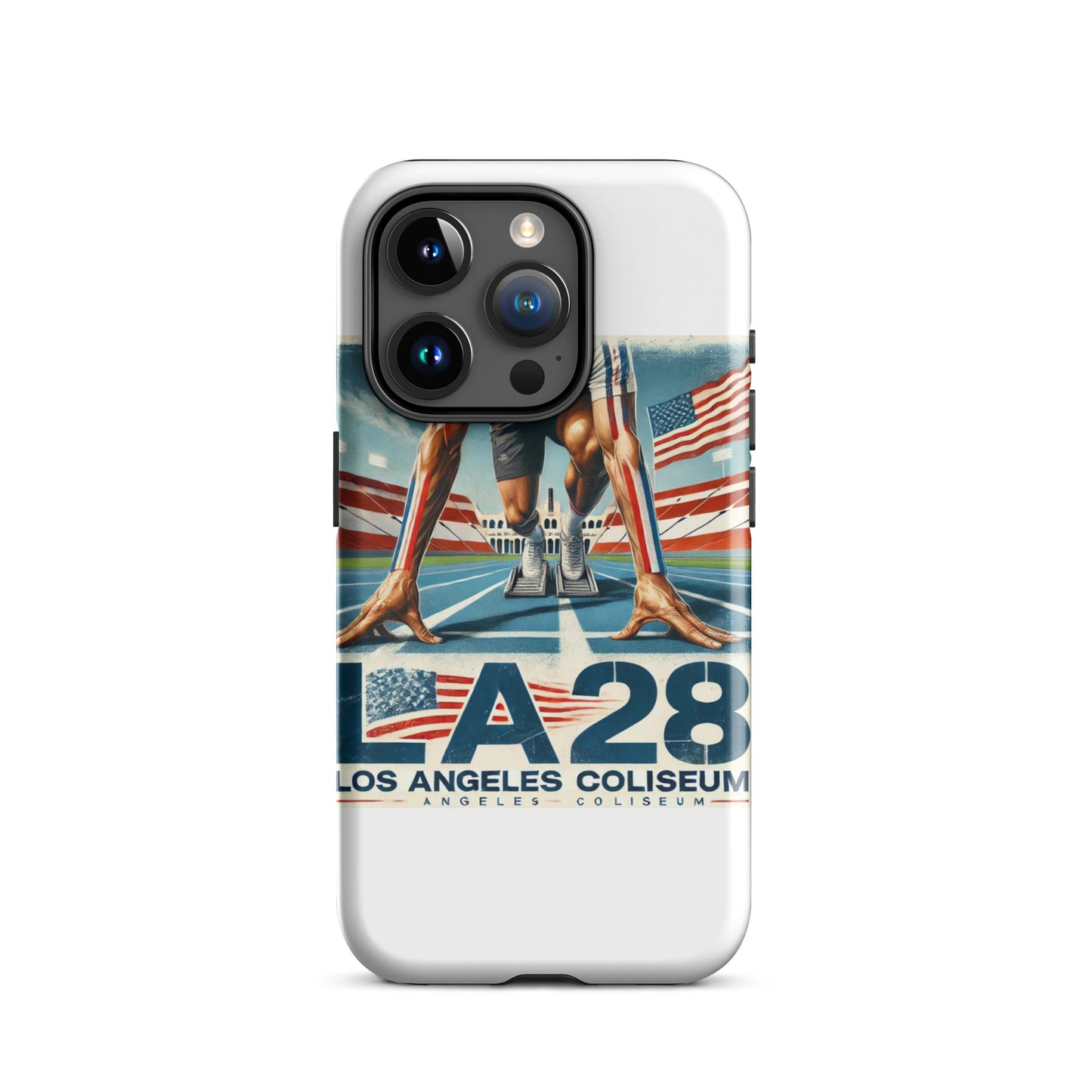 Surrealistic LA28 Track Start Watercolor Art iPhone Case