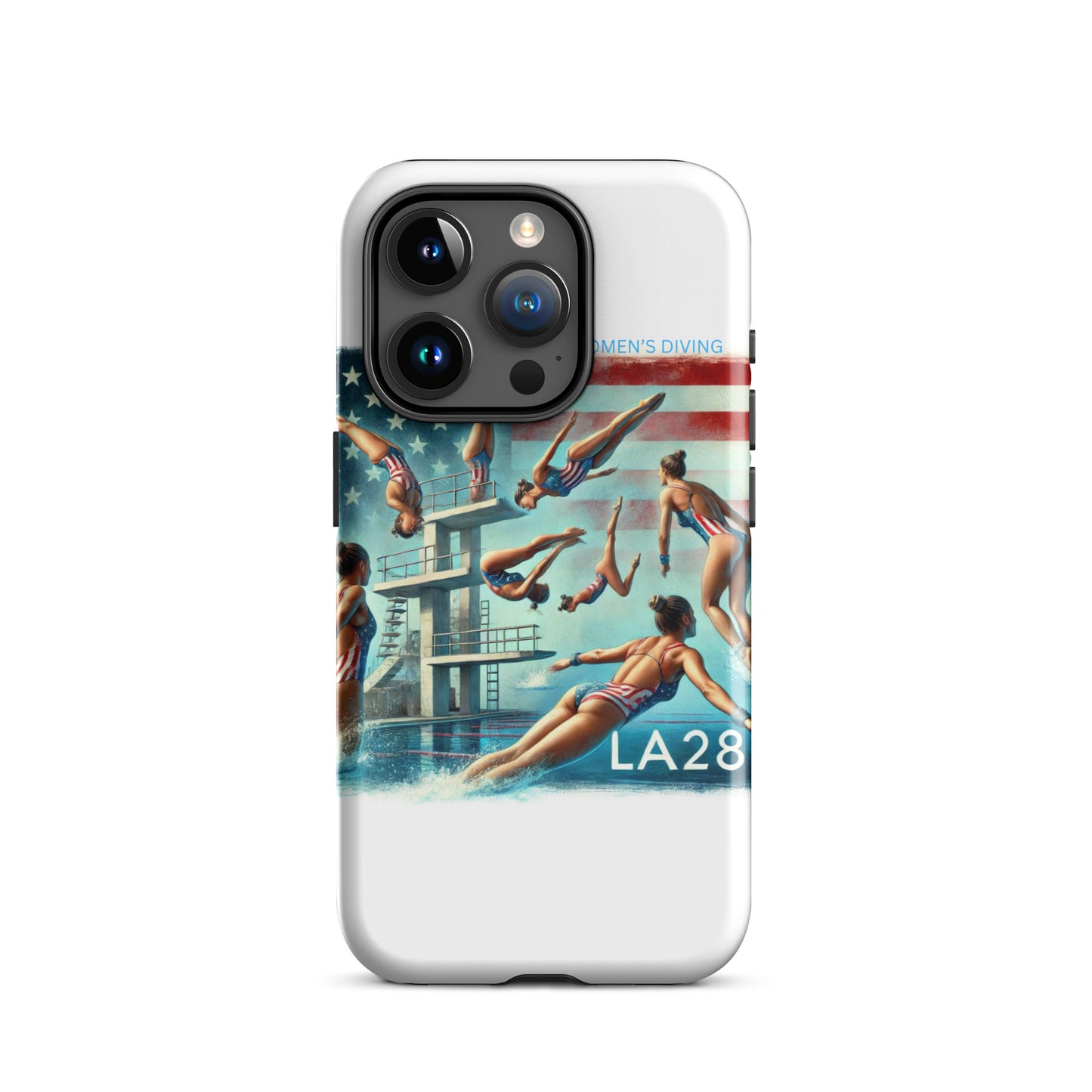 LA28 - Vibrant LA28 Women's Diving Event at SoFi Stadium iPhone Case