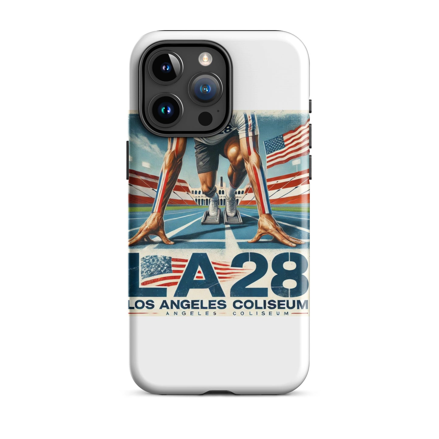 Surrealistic LA28 Track Start Watercolor Art iPhone Case