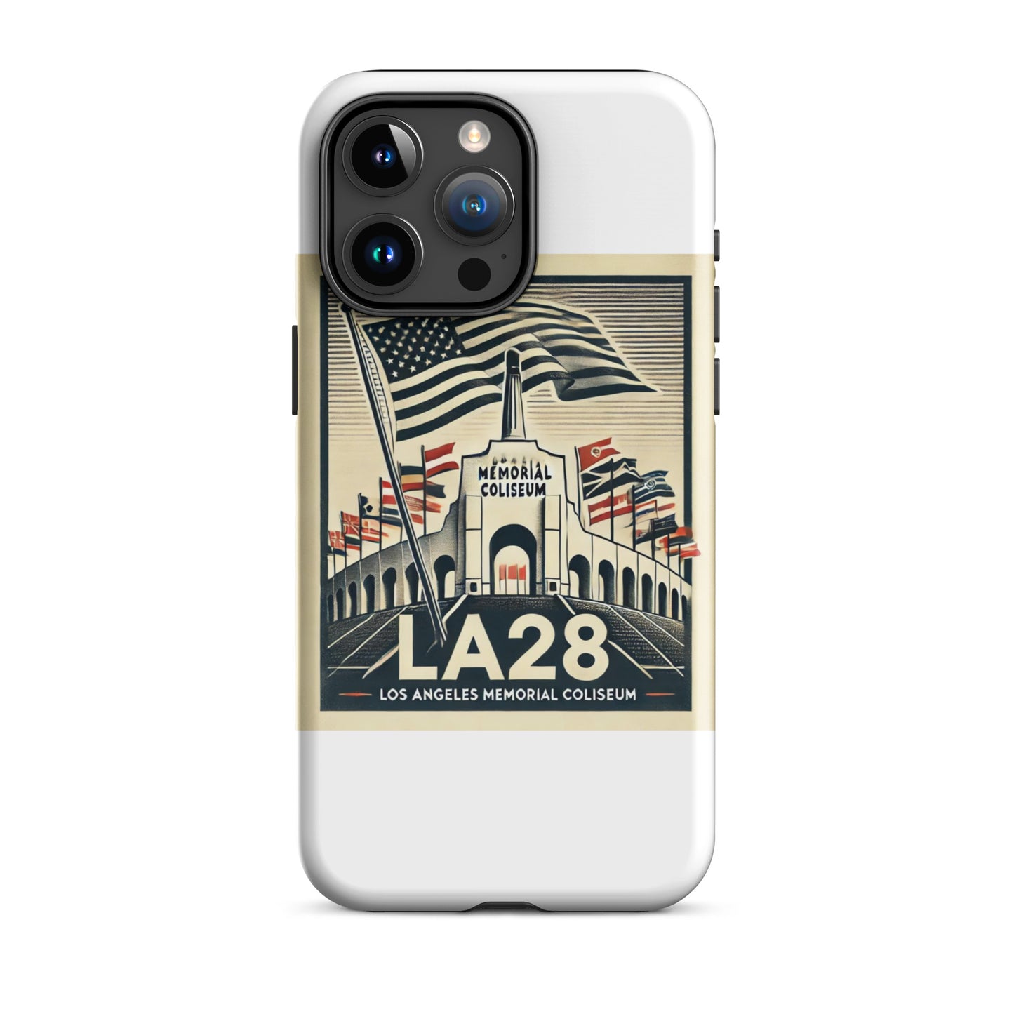 Patriotic LA28 Watercolor lithography-style iPhone Case