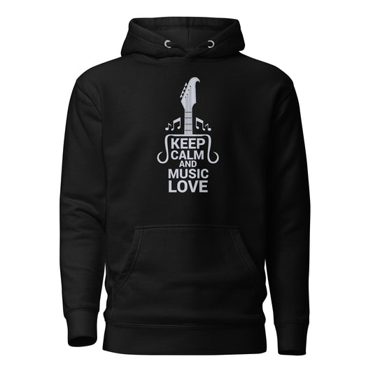 Keep Calm and Music Love Hoodie