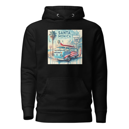 Santa Monica Watercolor Print - LA28 Surrealistic Design Hoodie