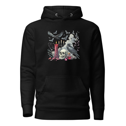 Scary Bats, Skulls, and Candle Hoodie