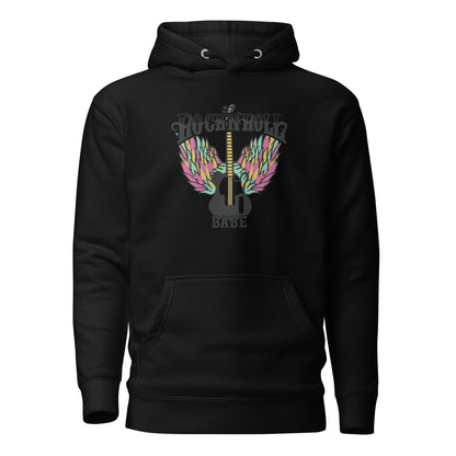 Rock and Roll Babe Wings Hoodie