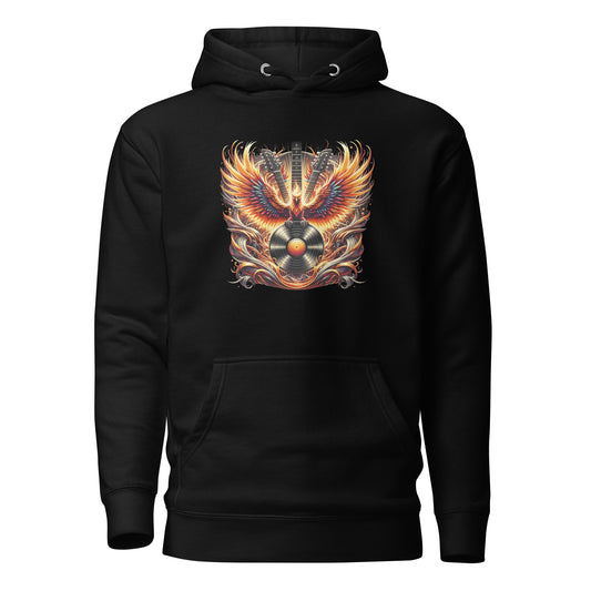 Guitar Eagle Flame Hoodie