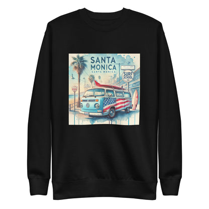 Santa Monica Watercolor Print - LA28 Surrealistic Design Sweatshirt