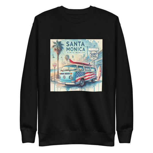 Santa Monica Watercolor Print - LA28 Surrealistic Design Sweatshirt