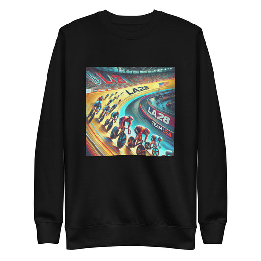 Surrealistic LA28 Team USA Velodrome Cycling Art Sweatshirt