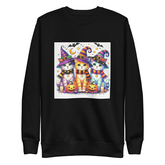 Halloween Cats in Witch Hats Sweatshirt