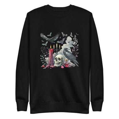 Scary Bats, Skulls, and Candle Sweatshirt