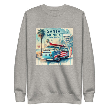 Santa Monica Watercolor Print - LA28 Surrealistic Design Sweatshirt