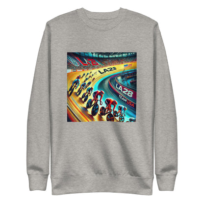 Surrealistic LA28 Team USA Velodrome Cycling Art Sweatshirt