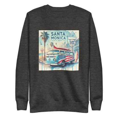 Santa Monica Watercolor Print - LA28 Surrealistic Design Sweatshirt