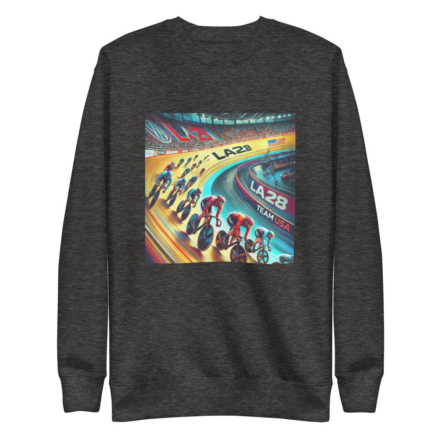Surrealistic LA28 Team USA Velodrome Cycling Art Sweatshirt