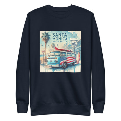 Santa Monica Watercolor Print - LA28 Surrealistic Design Sweatshirt