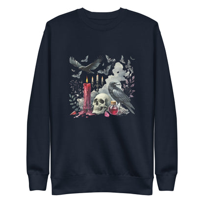 Scary Bats, Skulls, and Candle Sweatshirt