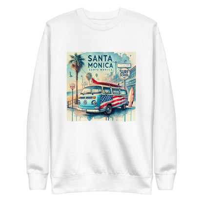 Santa Monica Watercolor Print - LA28 Surrealistic Design Sweatshirt