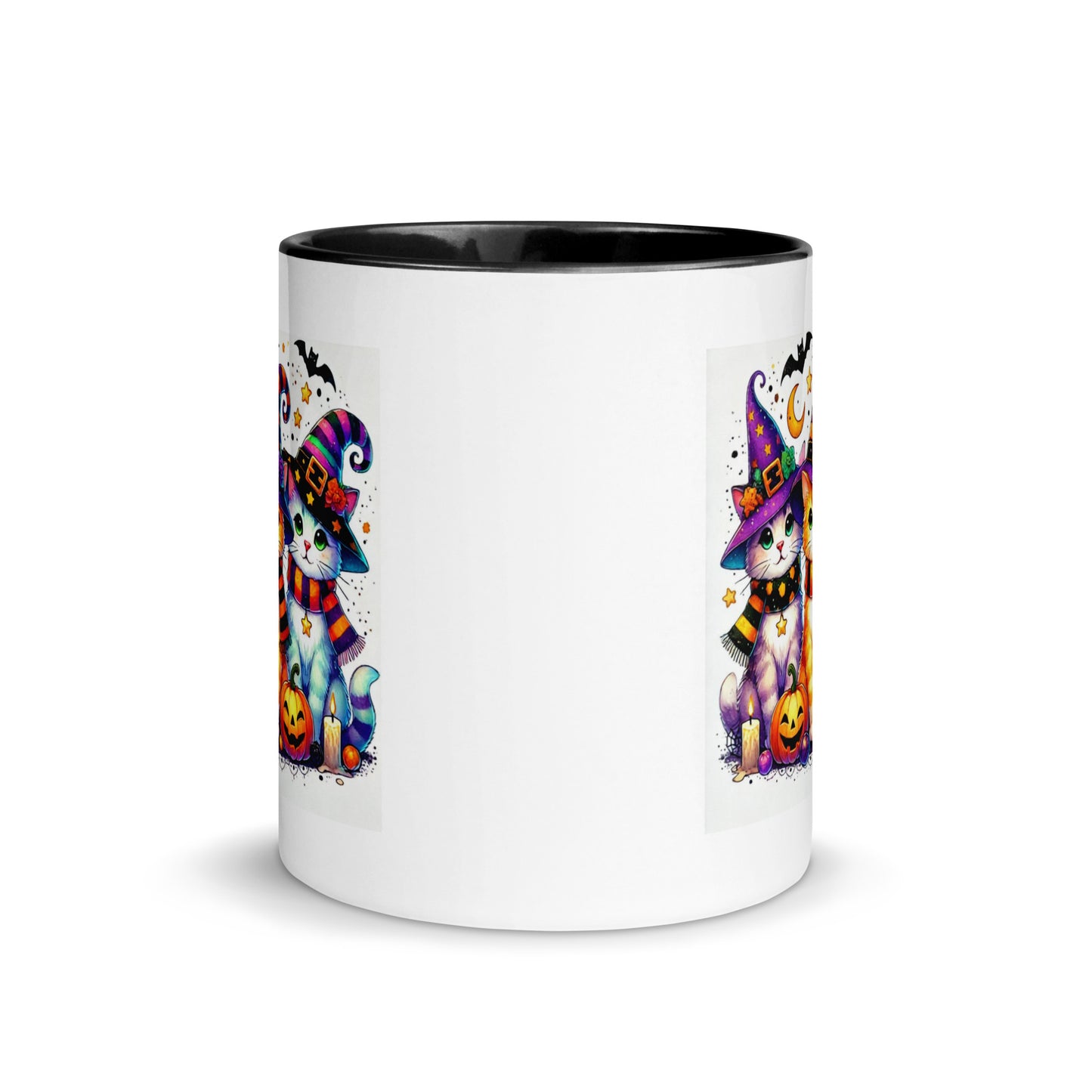 Halloween Cats in Witch Hats Color Mug