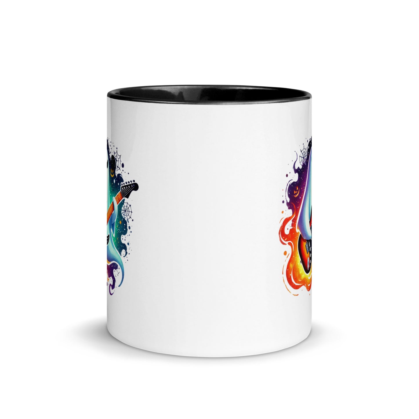 Halloween Ghost Shredding Guitar Color Mug
