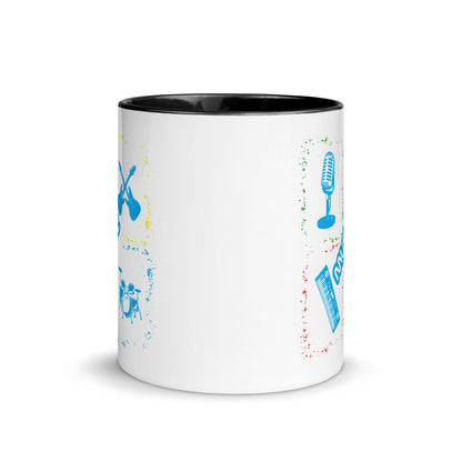 Musical Instruments Colorful Microphone Keyboard Drums Guitar Color Mug