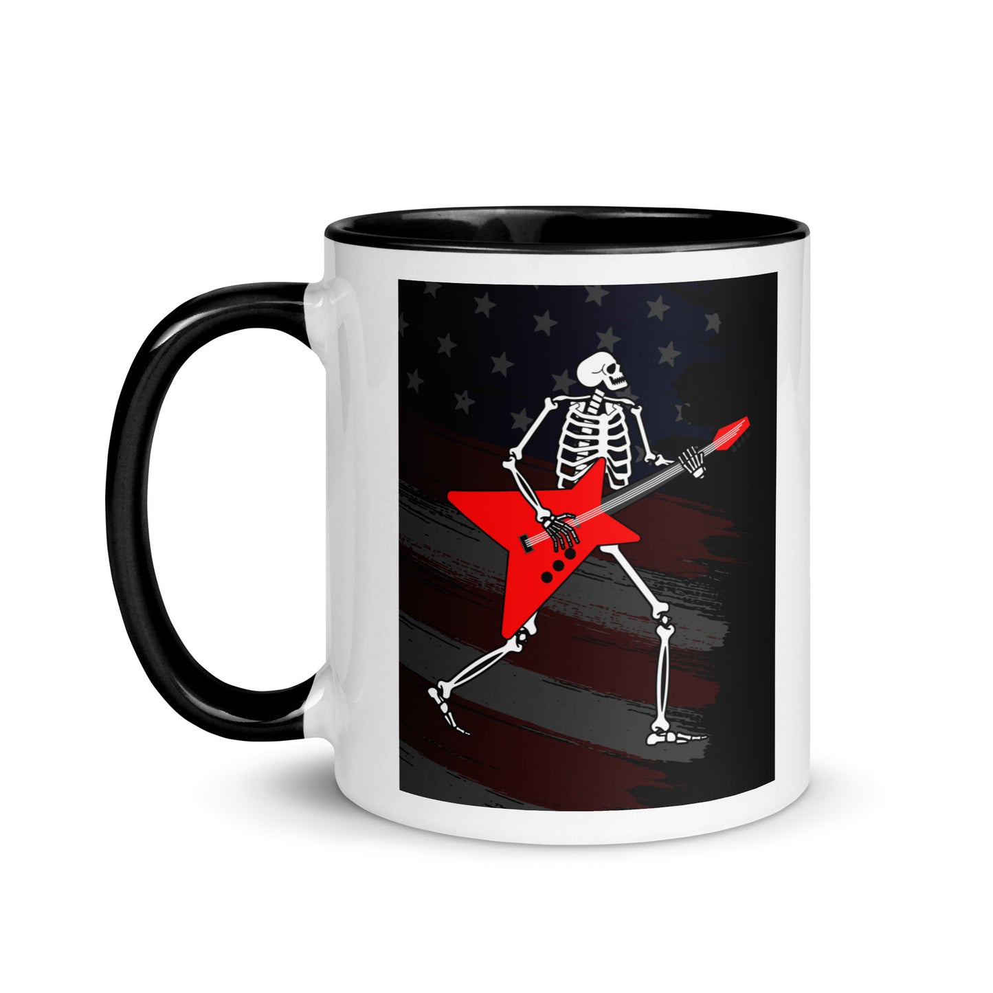 American Guitarist Skeleton Color Mug