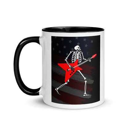 American Guitarist Skeleton Color Mug