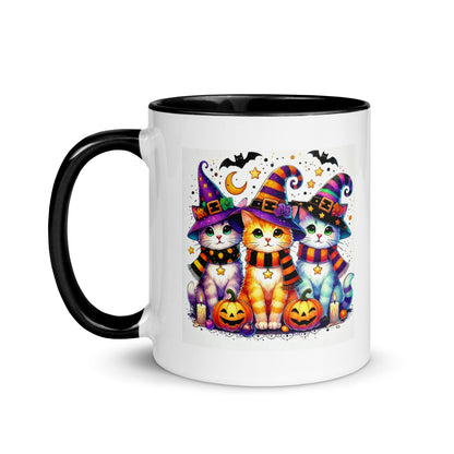 Halloween Cats in Witch Hats Color Mug
