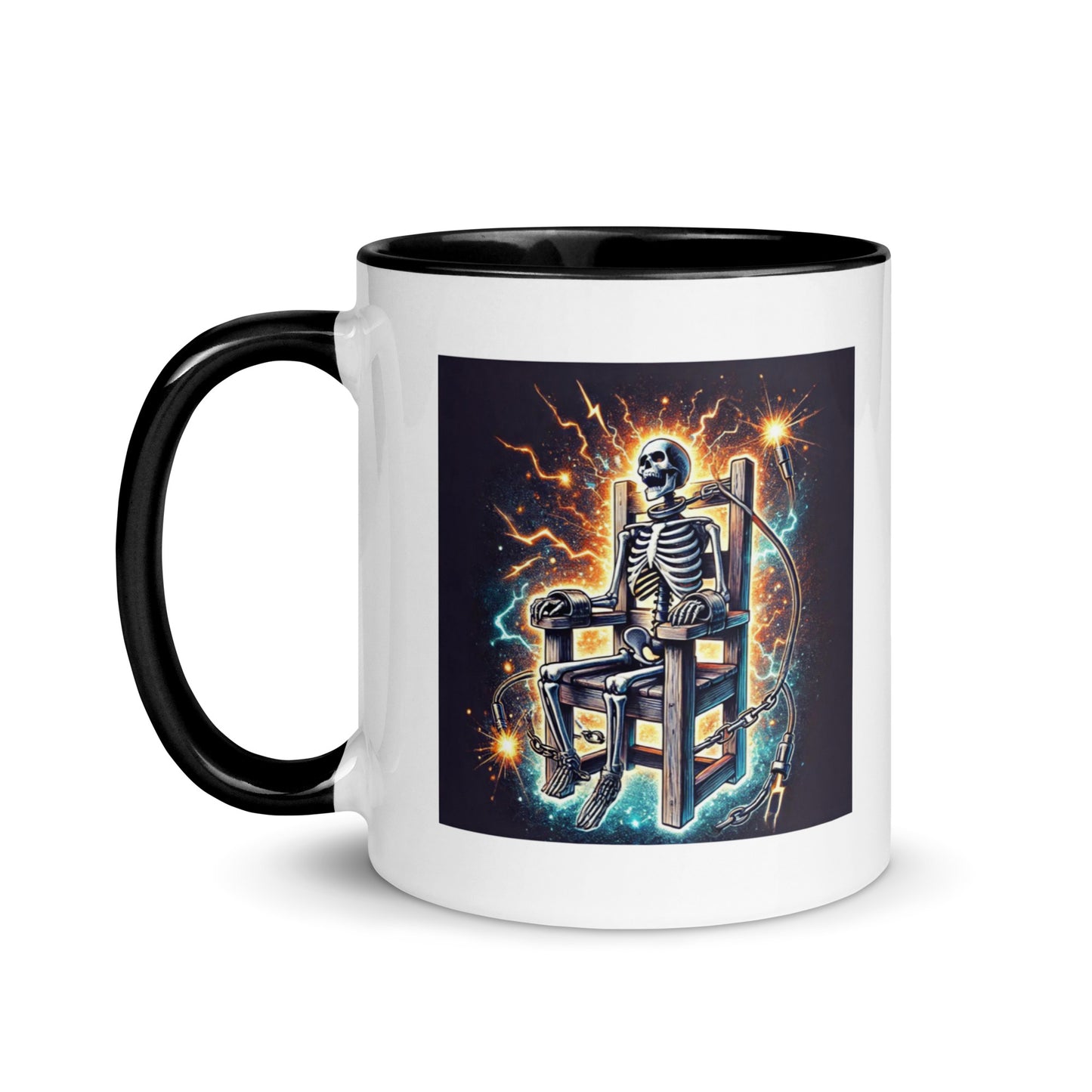 Halloween Skeleton Electric Chair Color Mug