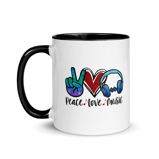 Peace Love Music Color Mug