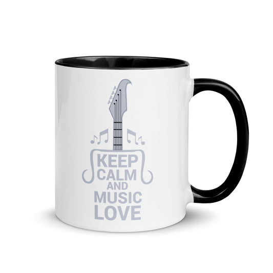 Keep Calm and Music Love Color Mug