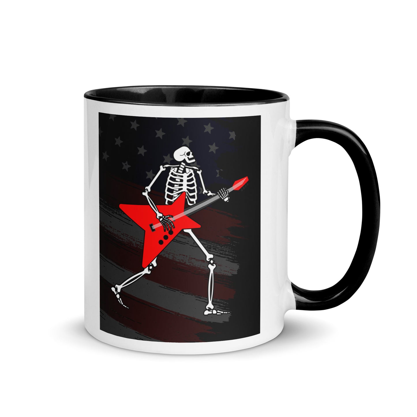 American Guitarist Skeleton Color Mug