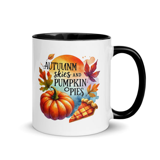 Autumn Skies and Pumpkin Pies Color Mug