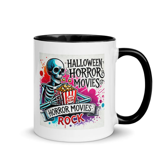 Halloween Movies Popcorn Color Mug