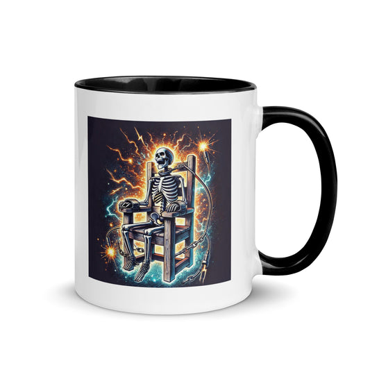 Halloween Skeleton Electric Chair Color Mug