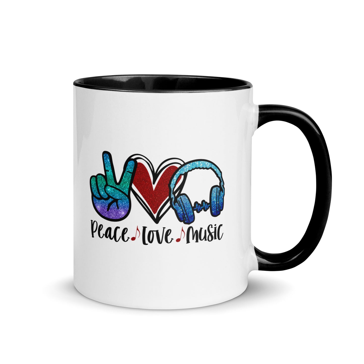 Peace Love Music Color Mug