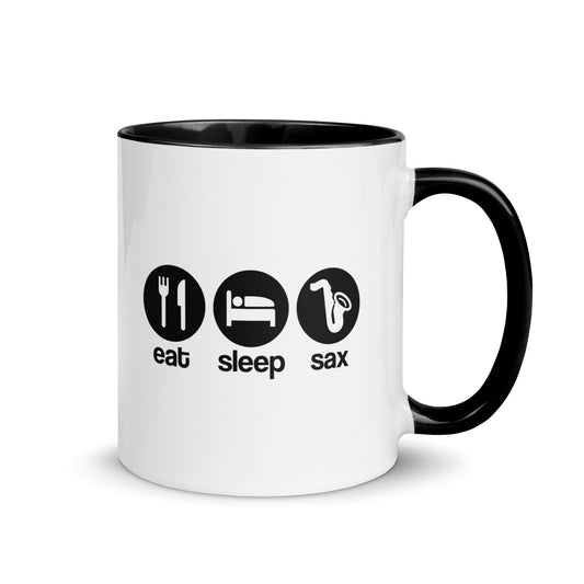 Eat, Sleep, Sax Color Mug