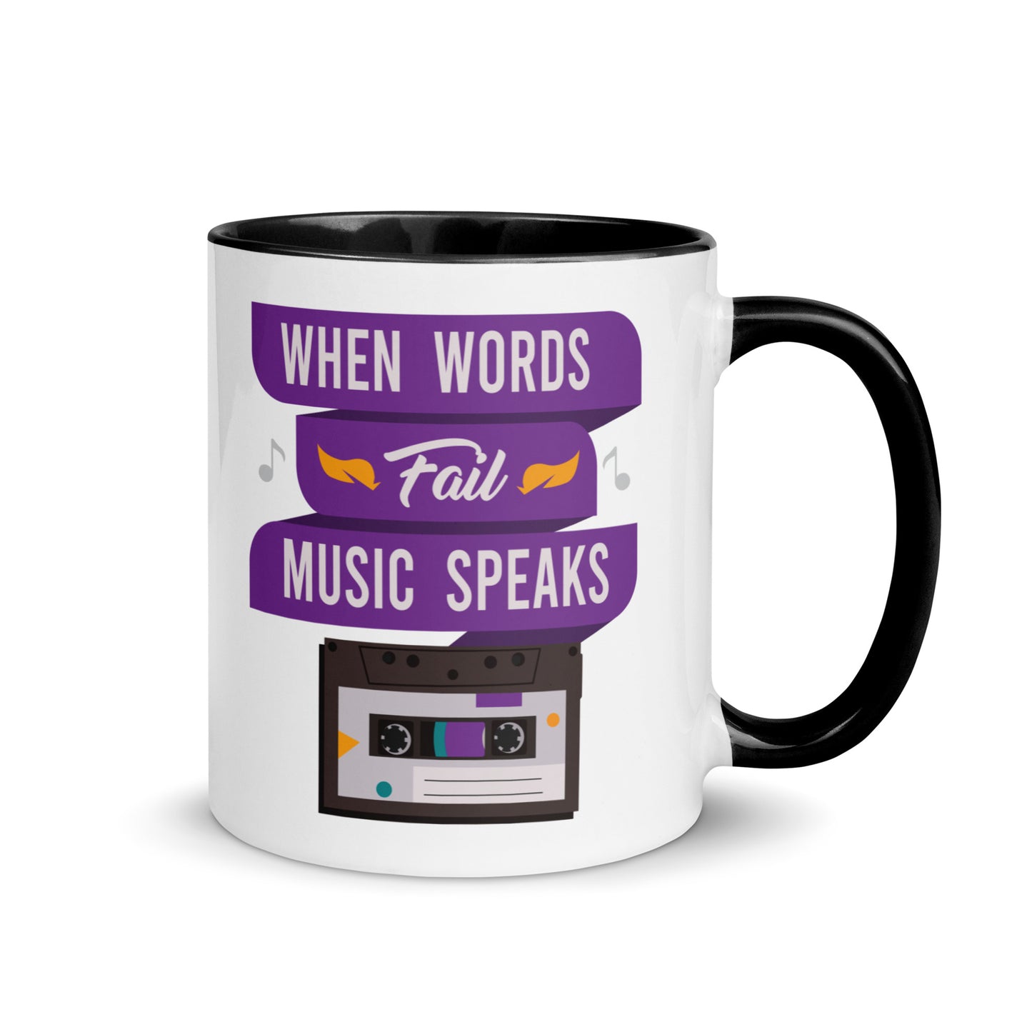 When Words Fail Music Speaks Color Mug