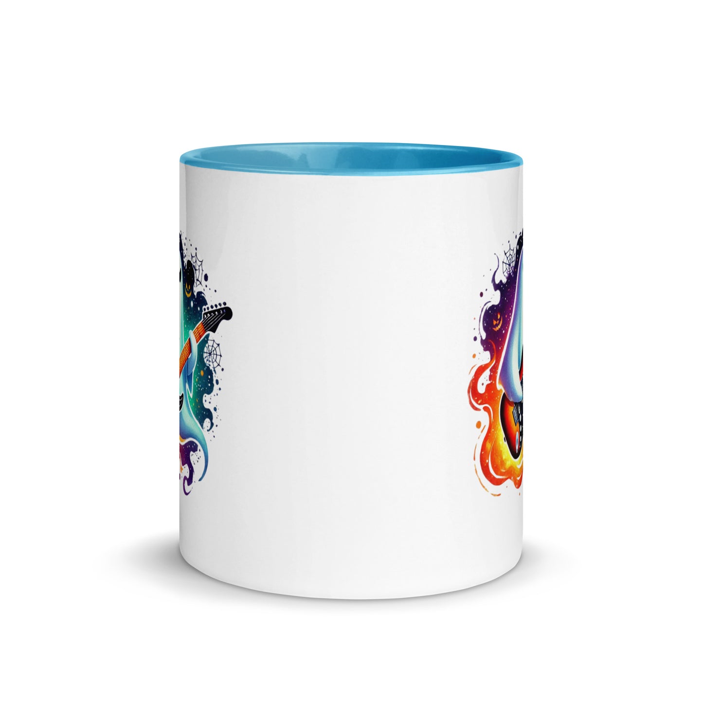 Halloween Ghost Shredding Guitar Color Mug