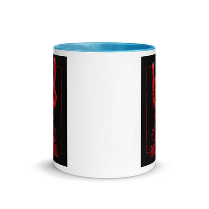 Rock and Roll Red Hand Gesture with Spike Bracelet Color Mug